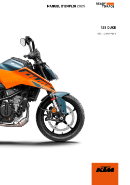 KTM 125 Duke Manuel du propriétaire