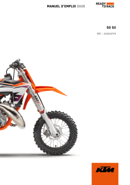 KTM 50 SX Manuel du propriétaire