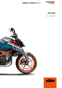 KTM 390 Duke Manuel du propriétaire