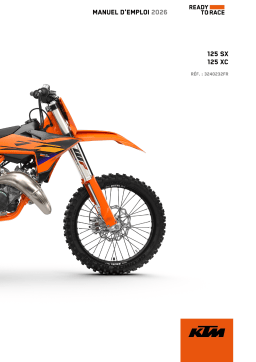 KTM 125 SX Manuel du propriétaire