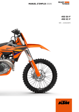 KTM 450 SX-F Manuel du propriétaire