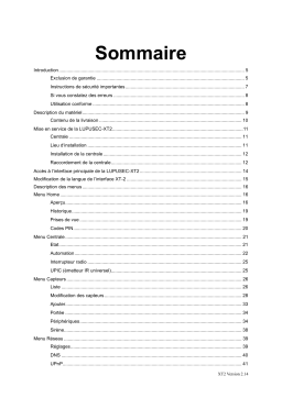 Lupus XT2 Plus Main Panel Mode d'emploi