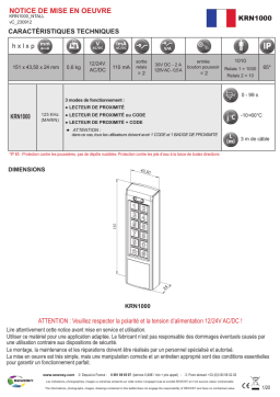Sewosy KRN1000 Guide d'installation