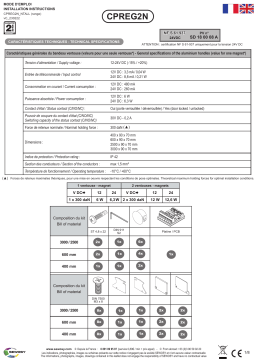 Sewosy CPREG2N/250B Guide d'installation