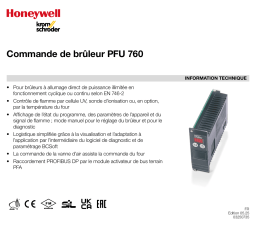 Kromschroder PFU 760 Fiche technique