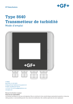 GF Mode d'emploi Type 8640 Transmetteur de turbidité Mode d'emploi