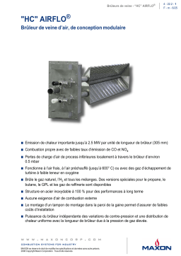 Maxon HC AIRFLO Fiche technique