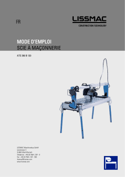 Lissmac BA ATS 350 B 120 Manuel du propriétaire