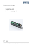 fafnir VAPORIX PCM Manuel utilisateur