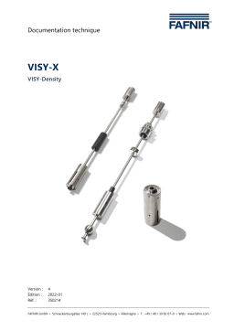 fafnir VISY-Density Manuel utilisateur