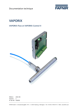 fafnir VAPORIX Flow and Control II Manuel utilisateur