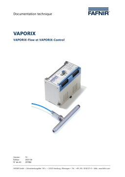 fafnir VAPORIX Flow and Control Manuel utilisateur