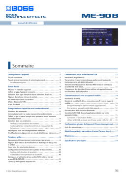 Boss ME-90B Manuel du propriétaire