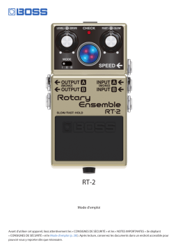 Boss RT-2 Manuel du propriétaire