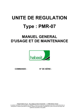 Habasit PMR-07 Manuel du propriétaire