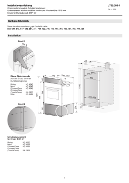 V-ZUG Cover panel 12,5/60cm ChromeClass Installation manuel