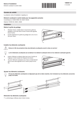 V-ZUG Fully extending runner, Steamer 38, 2 levels Installation manuel
