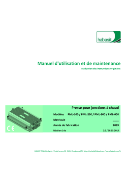 Habasit PML-x00 Manuel utilisateur