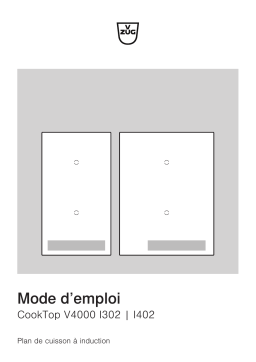 V-ZUG CookTop V4000 I302 Manuel utilisateur
