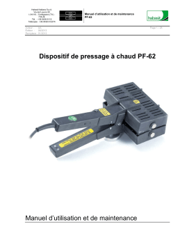 Habasit PF-62 Manuel utilisateur