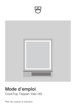 V-ZUG CookTop Teppan Yaki I40 Manuel utilisateur