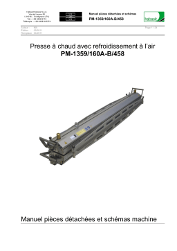 Habasit PM-1359 160A-B 458 Manuel utilisateur