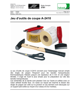 Habasit A-2410 Manuel du propriétaire