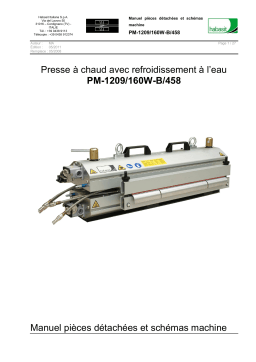 Habasit PM-1209 160W-B 458 Manuel utilisateur