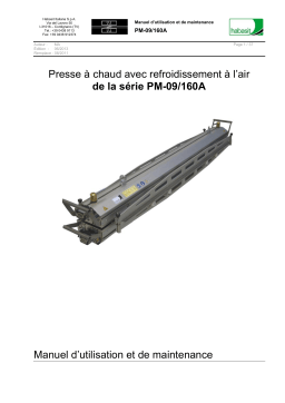 Habasit PM-09 160A Manuel utilisateur
