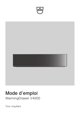V-ZUG WarmingDrawer V4000 22 Manuel utilisateur
