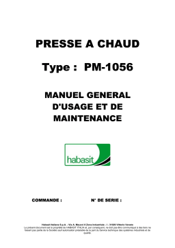 Habasit PM-1056 Manuel du propriétaire