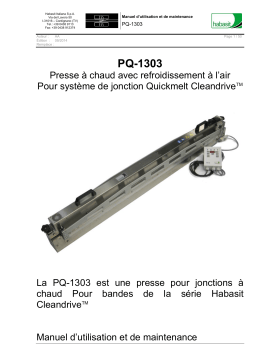 Habasit PQ-1303 Manuel utilisateur