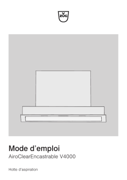 V-ZUG AiroClearCabinet V4000 Manuel utilisateur