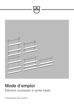 V-ZUG Fully extending runner, Combair 45, 2 levels Manuel utilisateur