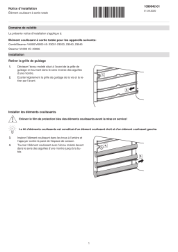 V-ZUG Fully extending runner, 3 levels Installation manuel