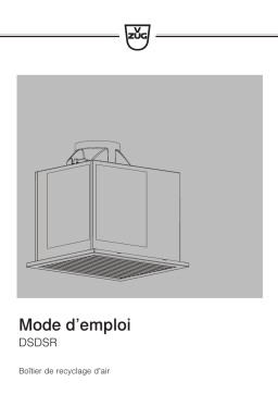 V-ZUG Recirculation air box Manuel utilisateur