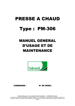 Habasit PM-306 Manuel du propriétaire