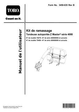 Toro Bagger Kit, Z Master 4000 Series Riding Mower Manuel utilisateur