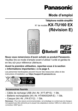Panasonic KXTU160EX Mode d'emploi