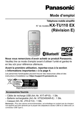 Panasonic KXTU110EX Mode d'emploi