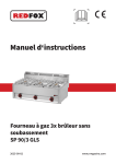 Redfox SP 90/3 GLS Manuel utilisateur
