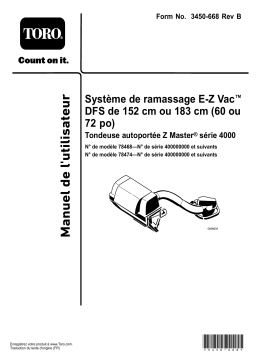 Toro 60in E-Z Vac DFS Collection System, Z Master 4000 Series Riding Mower Manuel utilisateur