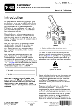 Toro 40 cm Petrol Scarifier Dethatcher Manuel utilisateur