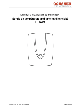 Ochsner Sonde de température ambiante et d’hygrométrie FT 6224 Mode d'emploi