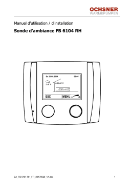 Ochsner Unité de commande de pièce FB 6104 RH Mode d'emploi