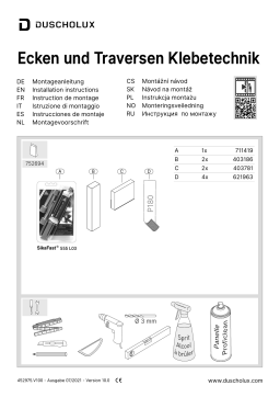 Duscholux klebetechnik 75270-ecke Guide d'installation