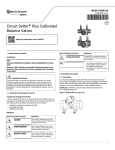 Bell &amp; Gossett Circuit Setter Plus Calibrated Balance Valves Manuel du propri&eacute;taire