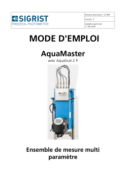SIGRIST aquamaster Manuel utilisateur