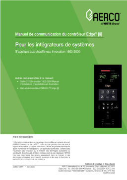 Aerco Innovation 1600 and 2000 Manuel utilisateur