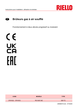 Riello RS 50/E MZ TC FS1 3/230-400/50 230/50-60 Manuel utilisateur